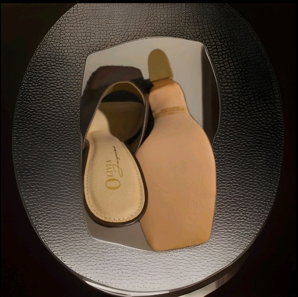 NWOT Oliva Ferguson Brown  Square  Toe Sandals Sz 7 - Picture 3 of 4